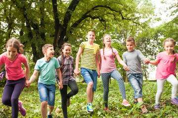 Fototapeta premium Fun time for children in summer camp