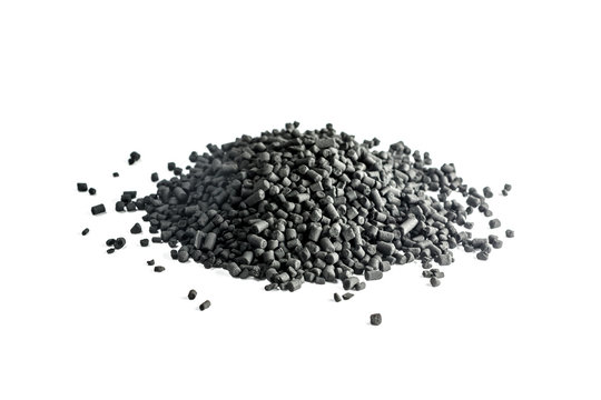 Granulated coal isolated on white background