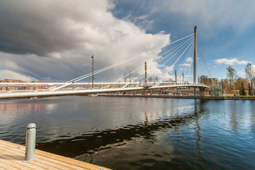 Laukonsilta, bridge for pedestrians and cyclist in Tampere, Finland
