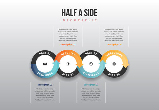 Half Circle Chain Infographic 2