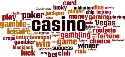 Obraz premium Casino word cloud