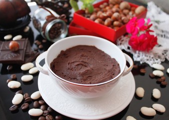 Chocolate hummus, dessert