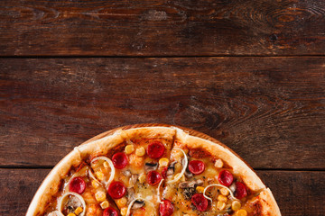 Pizza Fast Food Restaurant Menu Délicieuse Cuisine Italienne Concept Espace Libre