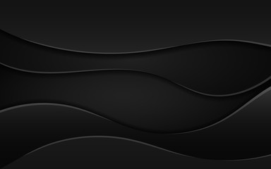 Abstract background of black wavy stripes. Wallpapers for web sites and desktop