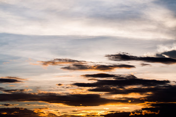 Fototapeta premium colorful dramatic sky with cloud at sunset