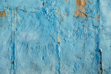 Grunge blue old cement wall texture background