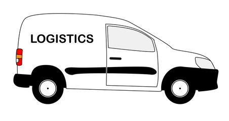 Small Courier Logistics Delivery Van