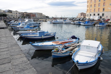 Boote in Syrakus, Sizilien