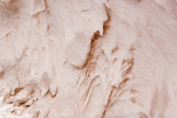 Background: dunes, sand waves inflated by the wind