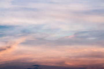 colorful dramatic sky with cloud at sunset