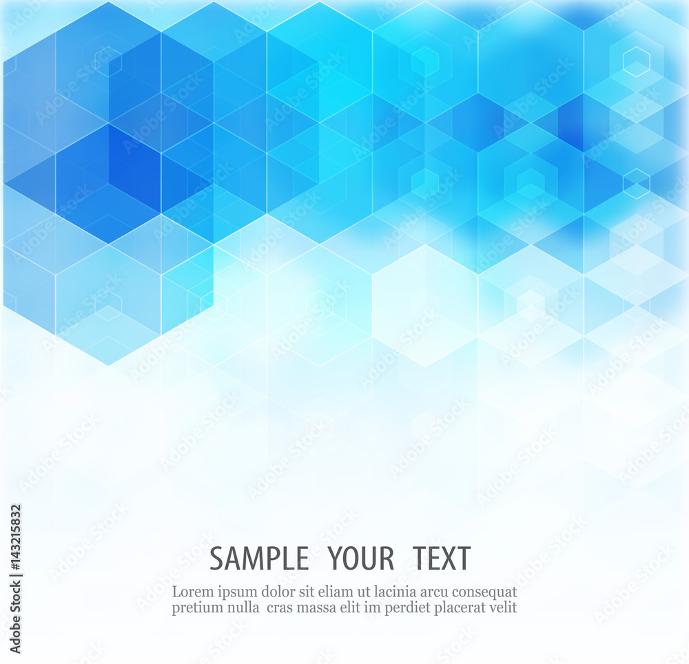 Poster abstract hexagonal background. vector. template design for science or technology presentation