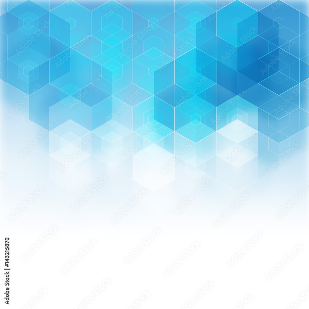 Poster abstract hexagonal background. vector template design