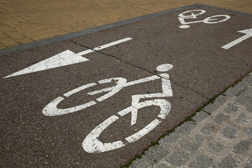 Fototapeta premium bicycle road sign