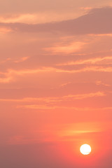 colorful dramatic sky with cloud at sunset