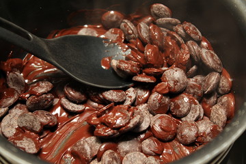 the process of melting chocolate