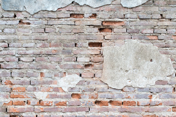 cracked concrete vintage brick wall background