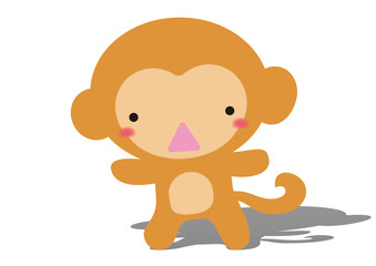 The stuffed toy of the monkey