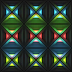Stylistic abstract light background with a diverse geometric structure. 3D illustration.