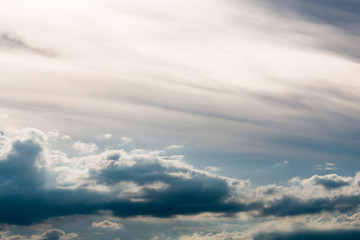 Obraz premium colorful dramatic sky with cloud at sunset