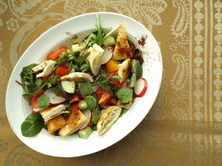 Middle Eastern, Arabic cuisine. Salad fattush.