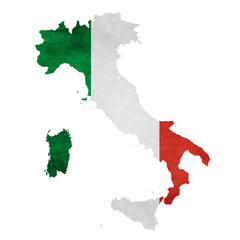 イタリア　地図　 国旗　アイコン