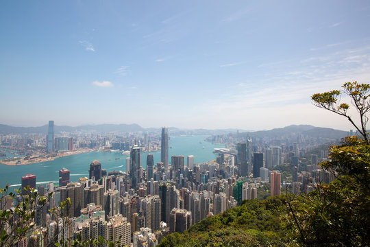 Hong Kong Ausblick Stadt von Victoria Peak
