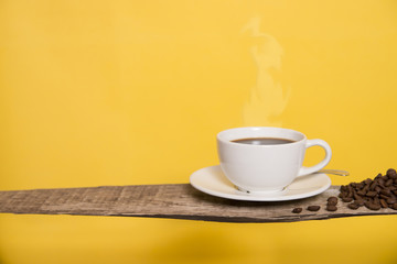 coffee mug on the wood