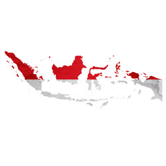 インドネシア　地図　 国旗　アイコン