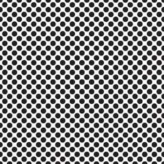 Seamless black and white polka dots pattern texture background