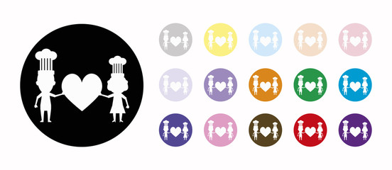 love chef set icons