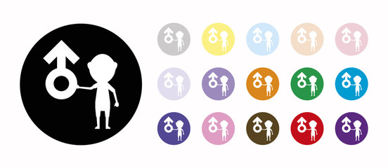 male child set icons