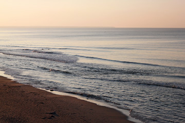 View of the colorful Baltic Sea at autumn. Kaliningrad region, Russia.