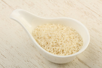 Raw rice heap