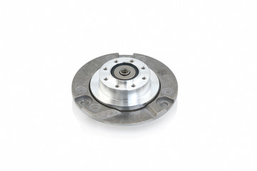 Stepper motor separately. Hard disk drive on a white background