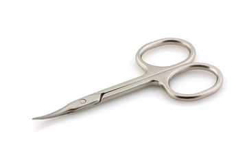 Obraz premium Nail scissors for manicure on a white background