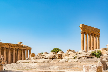 Baalbek in Lebanon. Baalbek is located about 85 km northeast of Beirut and about 75 km north of...