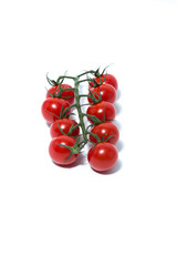 Cherry tomatoes with white background
