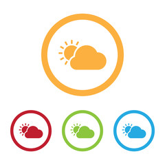 Colorful Weather Icons With Rings