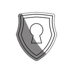 shield security abstract lock icon vector illustration