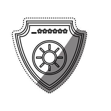 shield security password code vector icon illustration