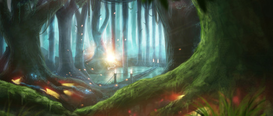 Fantasy Forest Illustration