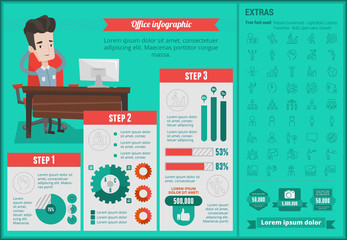 Office infographic template.