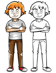 Human character outline for man