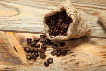 coffee on a wooden background