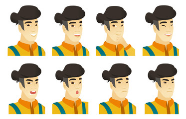 Vector set of farmer characters.
