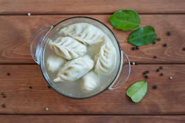 Russian dumplings with spice