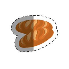 delicious bread isolated icon vector illustration design