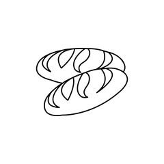 delicious bread isolated icon vector illustration design