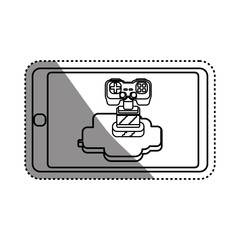 Console gamepad device icon icon vector illustration graphic design