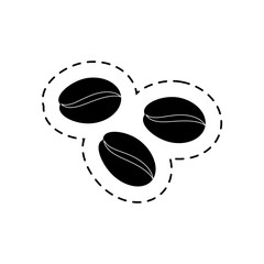 coffee grains isolated icon vector illustration design